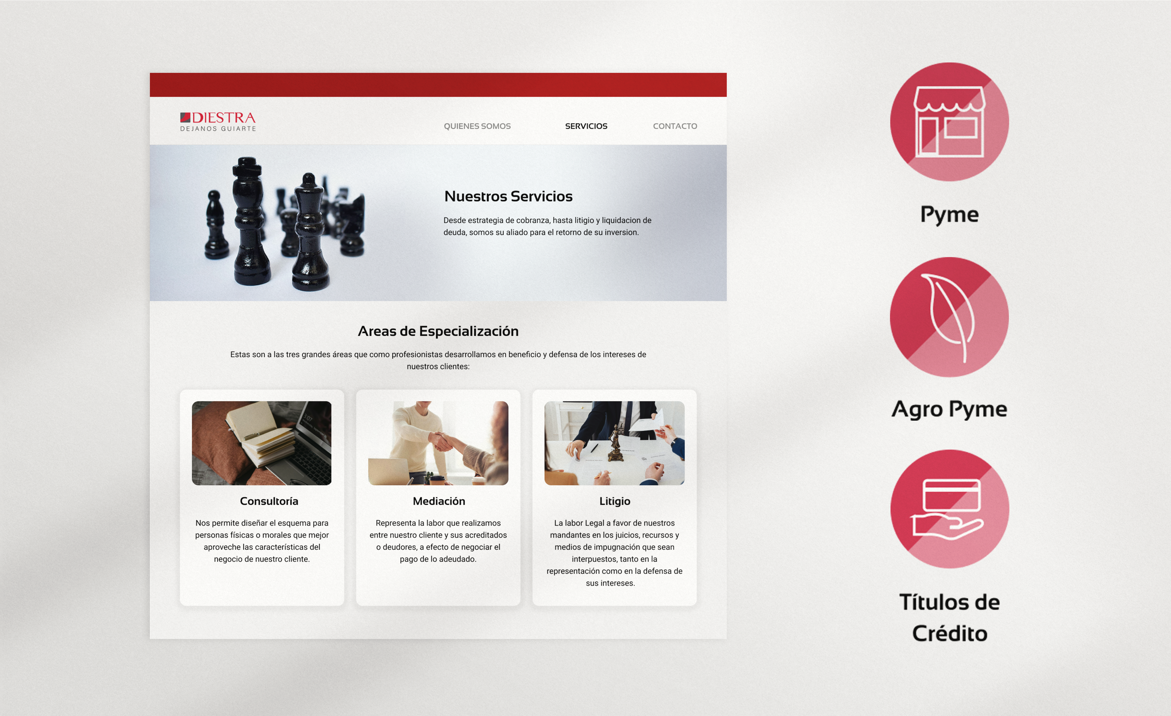 Diestra Website Redesign